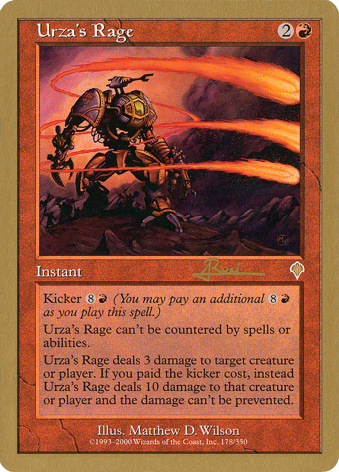 Urza's Rage (Antoine Ruel) [World Championship Decks 2001] | D20 Games