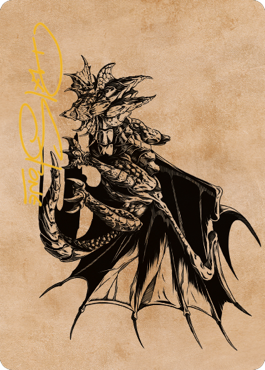 Ancient Copper Dragon Art Card (52) (Gold-Stamped Signature) [Commander Legends: Battle for Baldur's Gate Art Series] | D20 Games