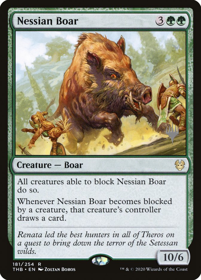 Nessian Boar (Promo Pack) [Theros Beyond Death Promos] | D20 Games