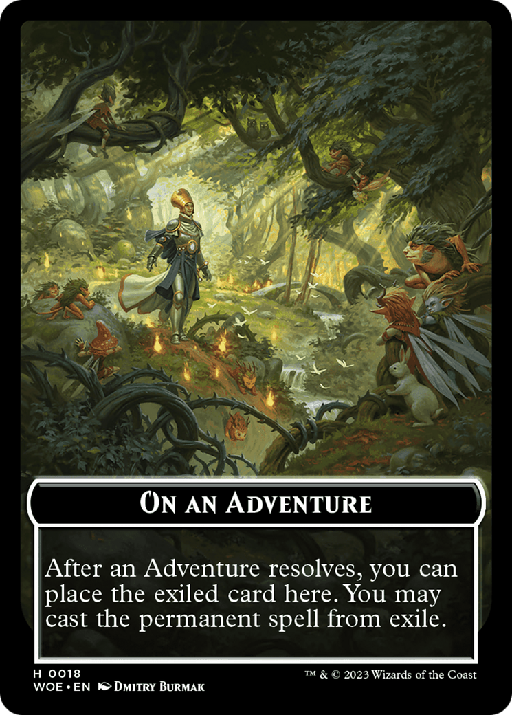 On an Adventure Emblem [Wilds of Eldraine Tokens] | D20 Games