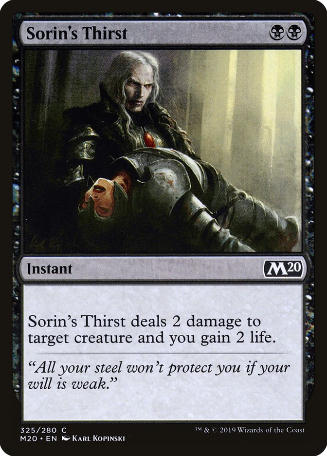 Sorin's Thirst [Core Set 2020] | D20 Games