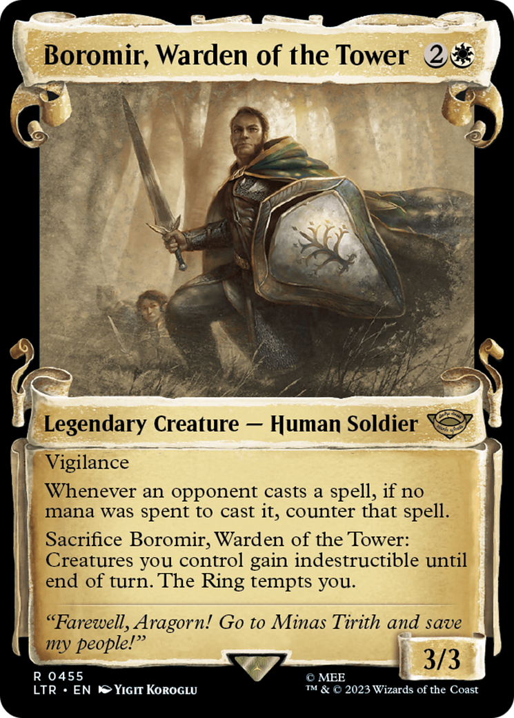 Boromir, Warden of the Tower [The Lord of the Rings: Tales of Middle-Earth Showcase Scrolls] | D20 Games