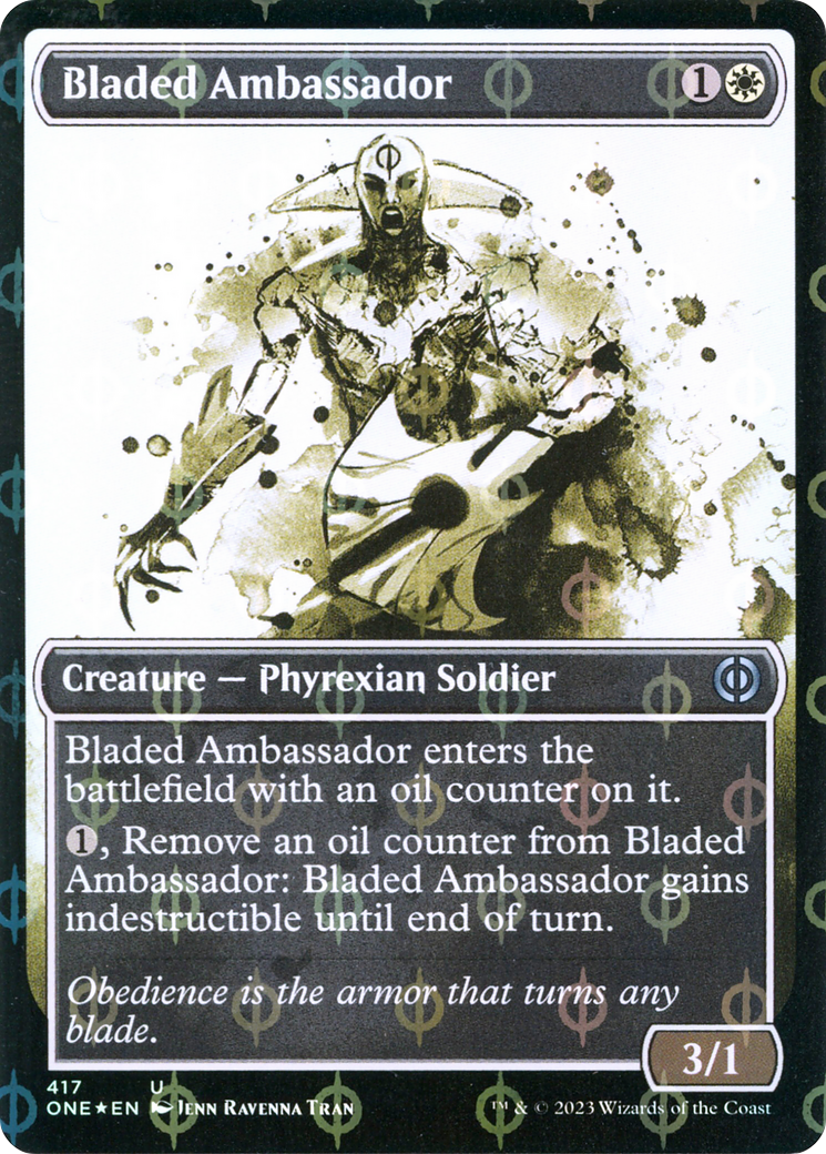 Bladed Ambassador (Showcase Ichor Step-and-Compleat Foil) [Phyrexia: All Will Be One] | D20 Games