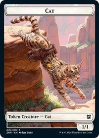 Cat // Goblin Construct Double-sided Token [Zendikar Rising Tokens] | D20 Games