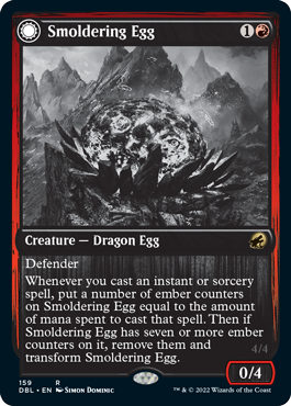 Smoldering Egg // Ashmouth Dragon [Innistrad: Double Feature] | D20 Games