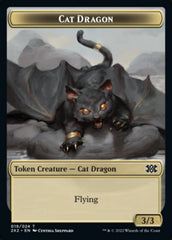 Cat Dragon // Treasure Double-sided Token [Double Masters 2022 Tokens] | D20 Games