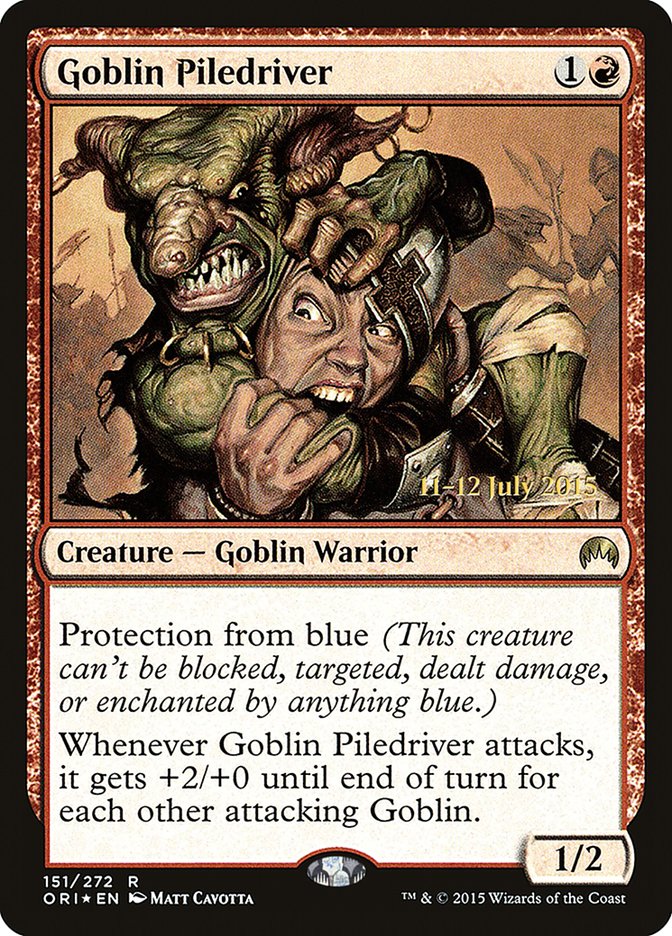 Goblin Piledriver [Magic Origins Prerelease Promos] | D20 Games