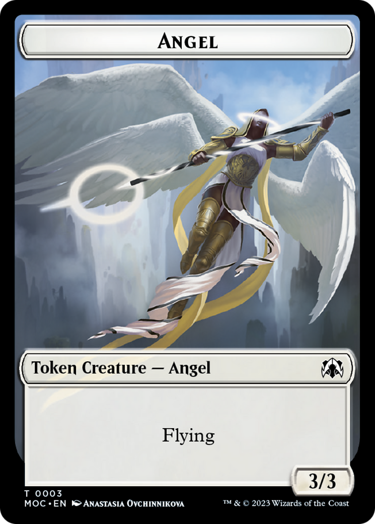 Angel (3) // Demon Double-Sided Token [March of the Machine Commander Tokens] | D20 Games
