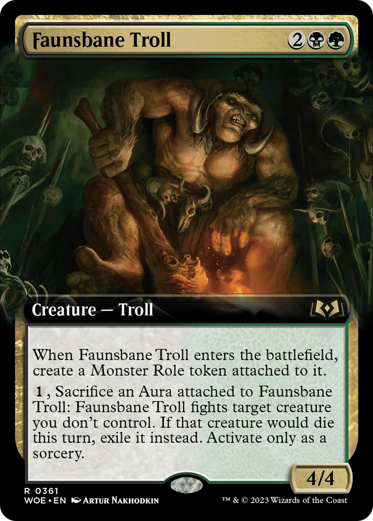 Faunsbane Troll (Extended Art) [Wilds of Eldraine] | D20 Games