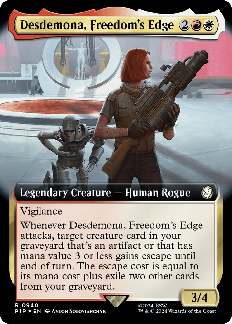 Desdemona, Freedom's Edge (Extended Art) (Surge Foil) [Fallout] | D20 Games