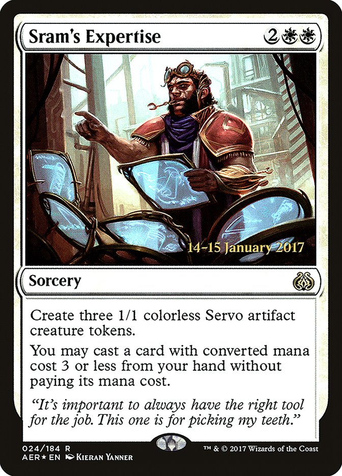Sram's Expertise  [Aether Revolt Prerelease Promos] | D20 Games