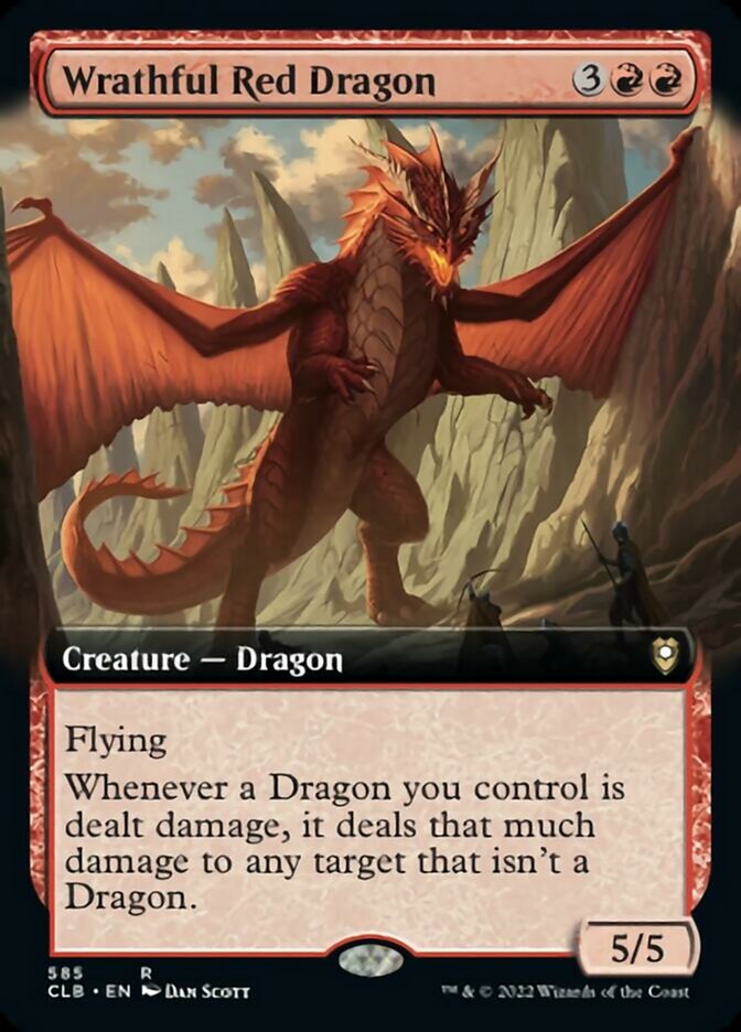 Wrathful Red Dragon (Extended Art) [Commander Legends: Battle for Baldur's Gate] | D20 Games