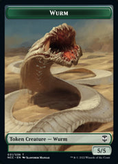 Elf Warrior // Wurm Double-sided Token [Streets of New Capenna Commander Tokens] | D20 Games