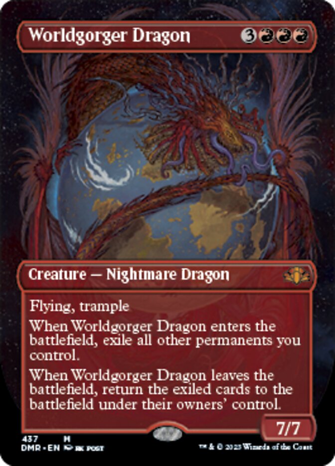 Worldgorger Dragon (Borderless Alternate Art) [Dominaria Remastered] | D20 Games