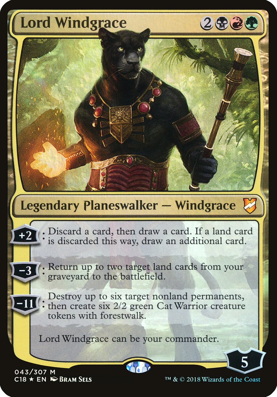 Lord Windgrace (Oversized) [Commander 2018 Oversized] | D20 Games