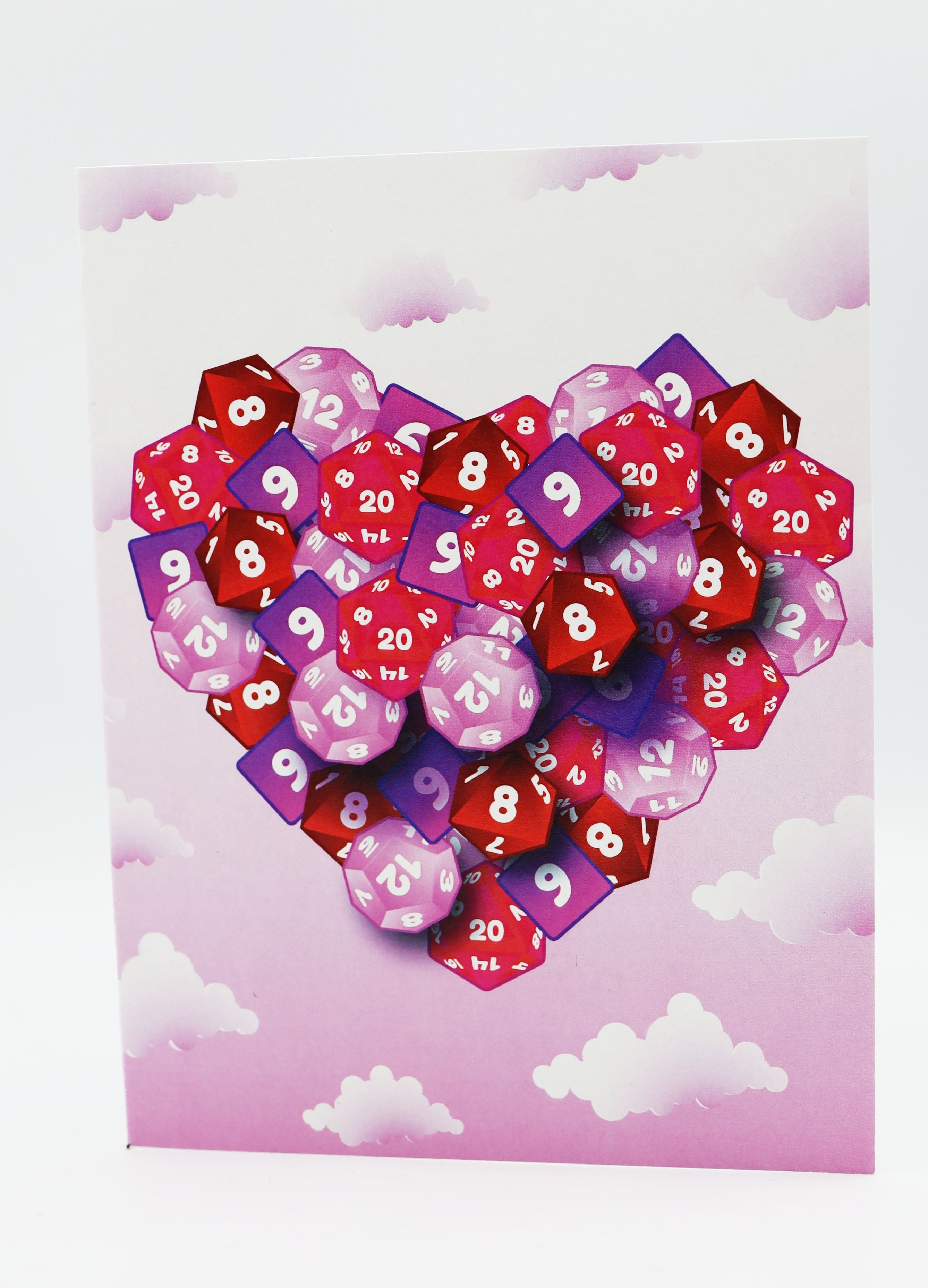 Valentines Day Card - Hearts in the Clouds Greeting Card Foam Brain Games | D20 Games