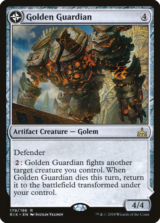 Golden Guardian // Gold-Forge Garrison [Rivals of Ixalan] | D20 Games