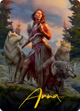 Arlinn, the Pack's Hope 1 Art Card (Gold-Stamped Signature) [Innistrad: Midnight Hunt Art Series] | D20 Games