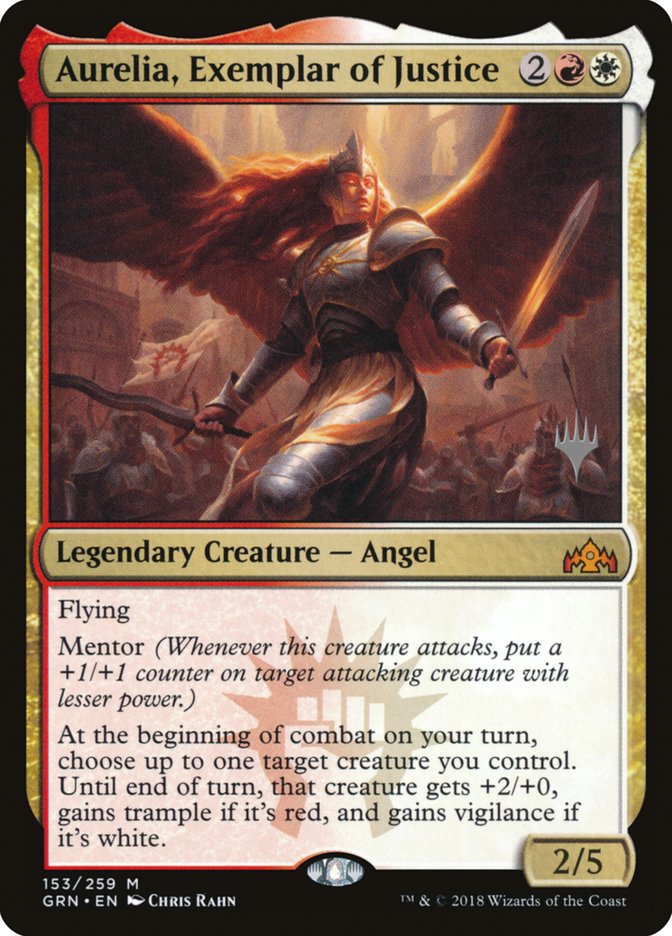 Aurelia, Exemplar of Justice (Promo Pack) [Guilds of Ravnica Promos] | D20 Games