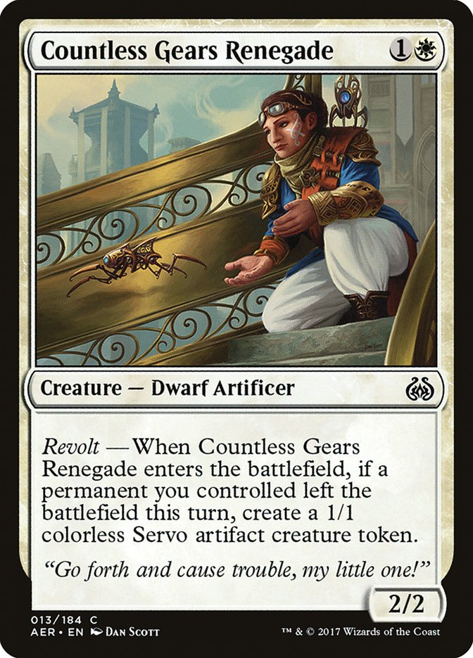 Countless Gears Renegade [Aether Revolt] | D20 Games