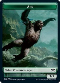 Ape // Golem Double-sided Token [Double Masters Tokens] | D20 Games