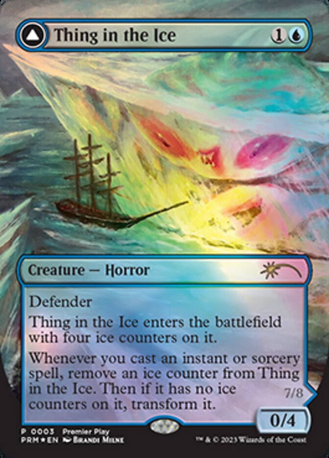 Thing in the Ice // Awoken Horror (Borderless Alternate Art) [Regional Championship Qualifiers 2023] | D20 Games