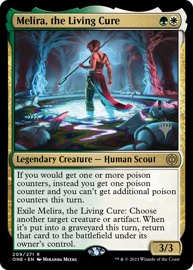 Melira, the Living Cure (Promo Pack) [Phyrexia: All Will Be One Promos] | D20 Games