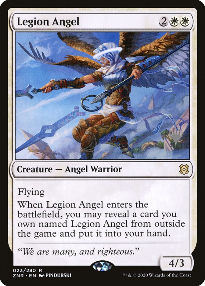 Legion Angel (Promo Pack) [Zendikar Rising Promos] | D20 Games