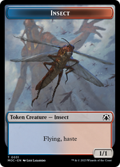 Soldier // Insect Double-Sided Token [March of the Machine Commander Tokens] | D20 Games