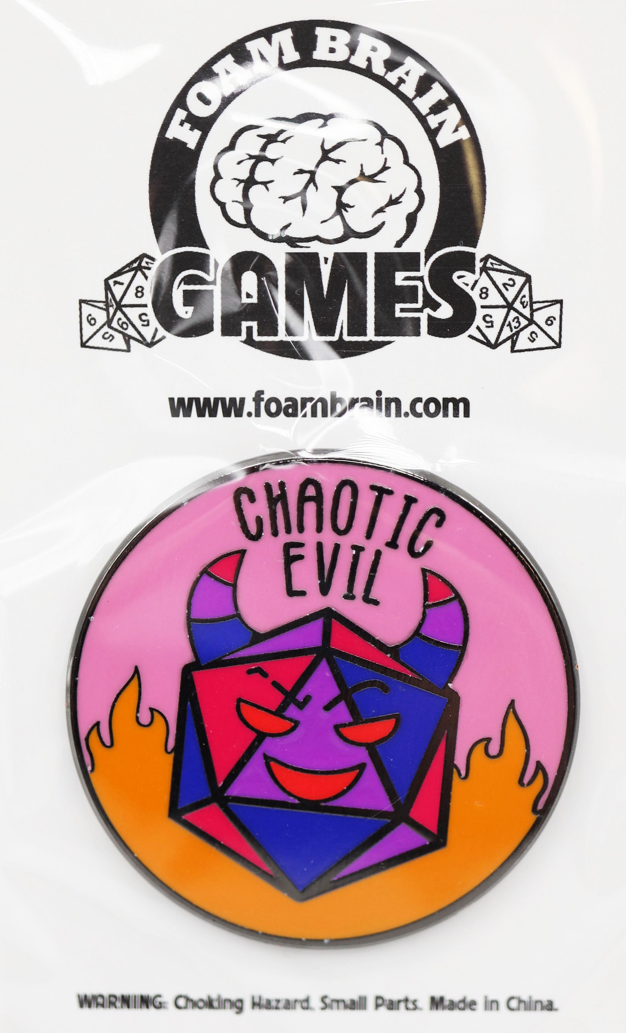 Pride Flag Alignment Pin: Bisexual Enamel Pin Foam Brain Games | D20 Games