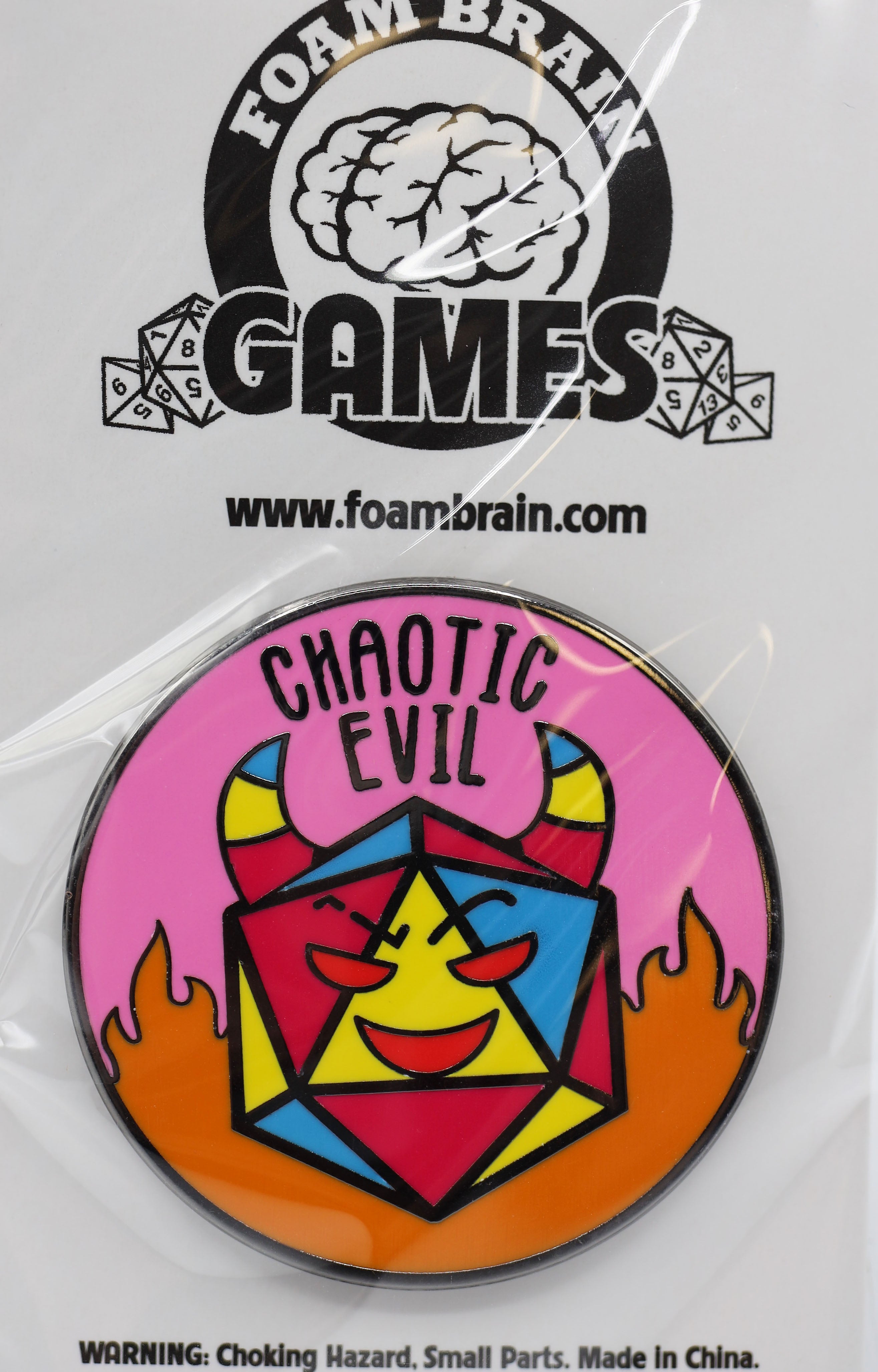 Pride Flag Alignment Pin: Pansexual Enamel Pin Foam Brain Games | D20 Games