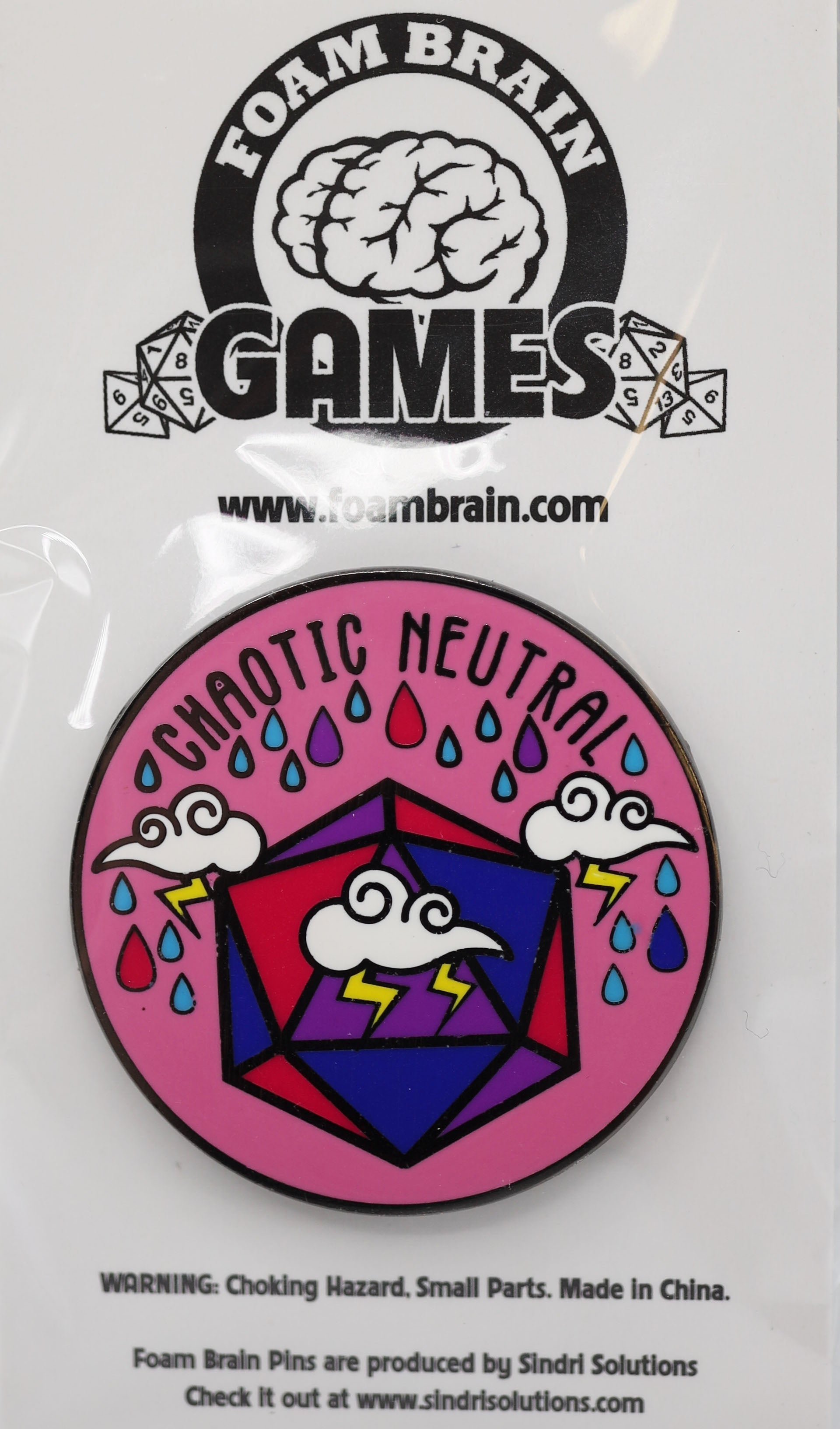 Pride Flag Alignment Pin: Bisexual Enamel Pin Foam Brain Games | D20 Games