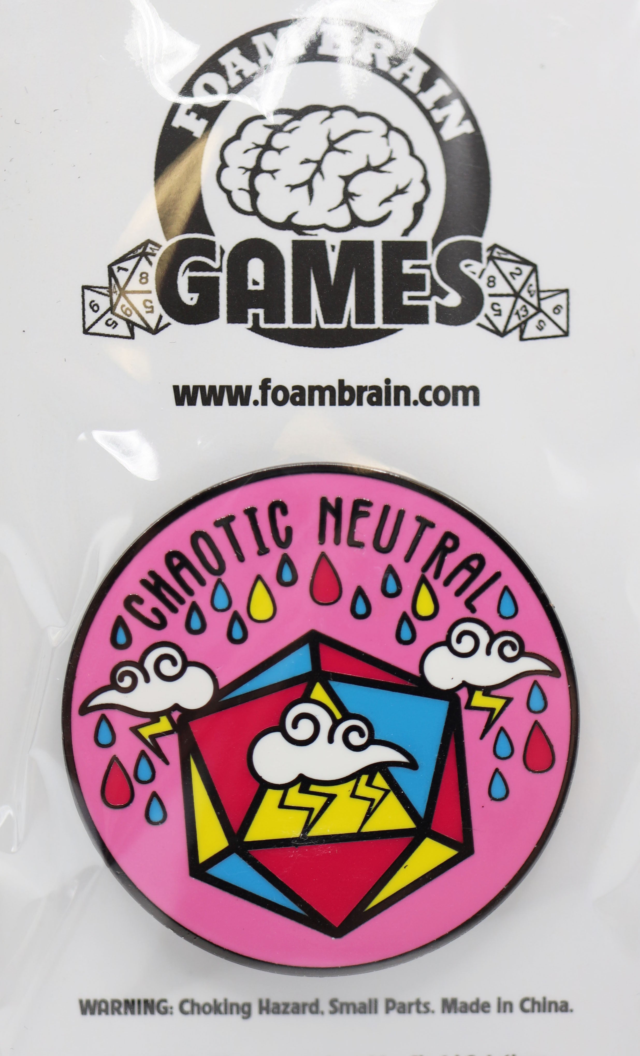 Pride Flag Alignment Pin: Pansexual Enamel Pin Foam Brain Games | D20 Games