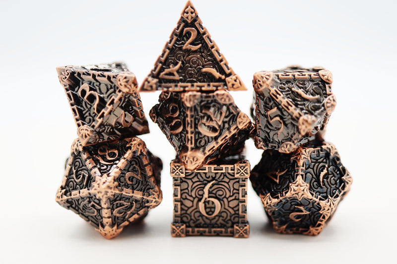 Dagger of Venom: Copper RPG Metal Dice Set Metal Dice Foam Brain Games