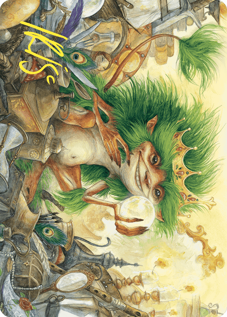 Knickknack Ouphe Art Card (Gold-Stamped Signature) [Wilds of Eldraine Art Series] | D20 Games
