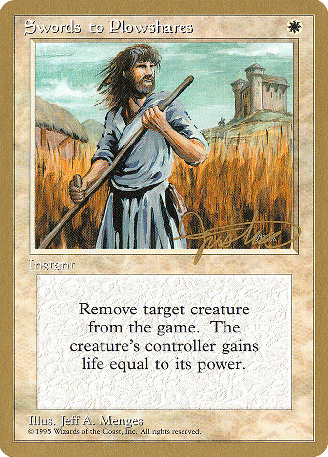 Swords to Plowshares (Mark Justice) [Pro Tour Collector Set] | D20 Games