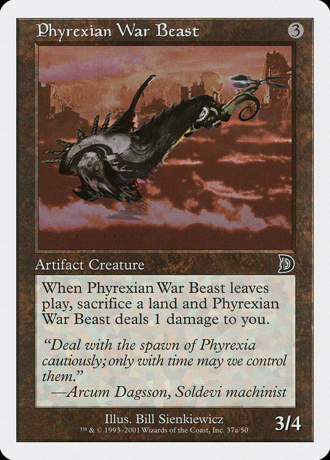 Phyrexian War Beast (Signature on Left) [Deckmasters] | D20 Games