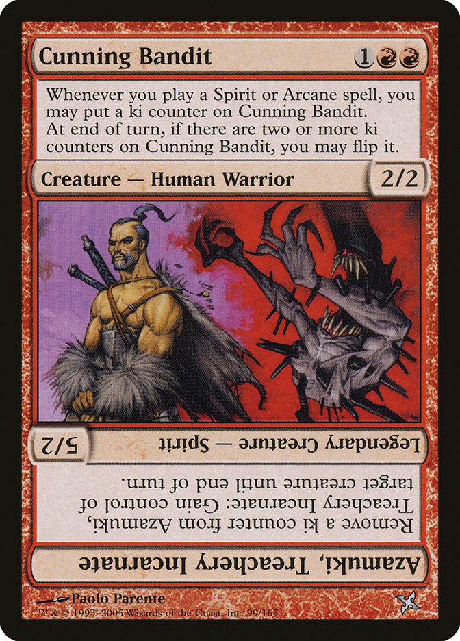 Cunning Bandit // Azamuki, Treachery Incarnate [Betrayers of Kamigawa] | D20 Games