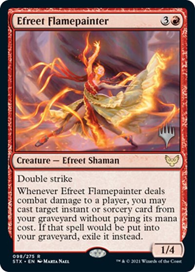 Efreet Flamepainter (Promo Pack) [Strixhaven: School of Mages Promos] | D20 Games