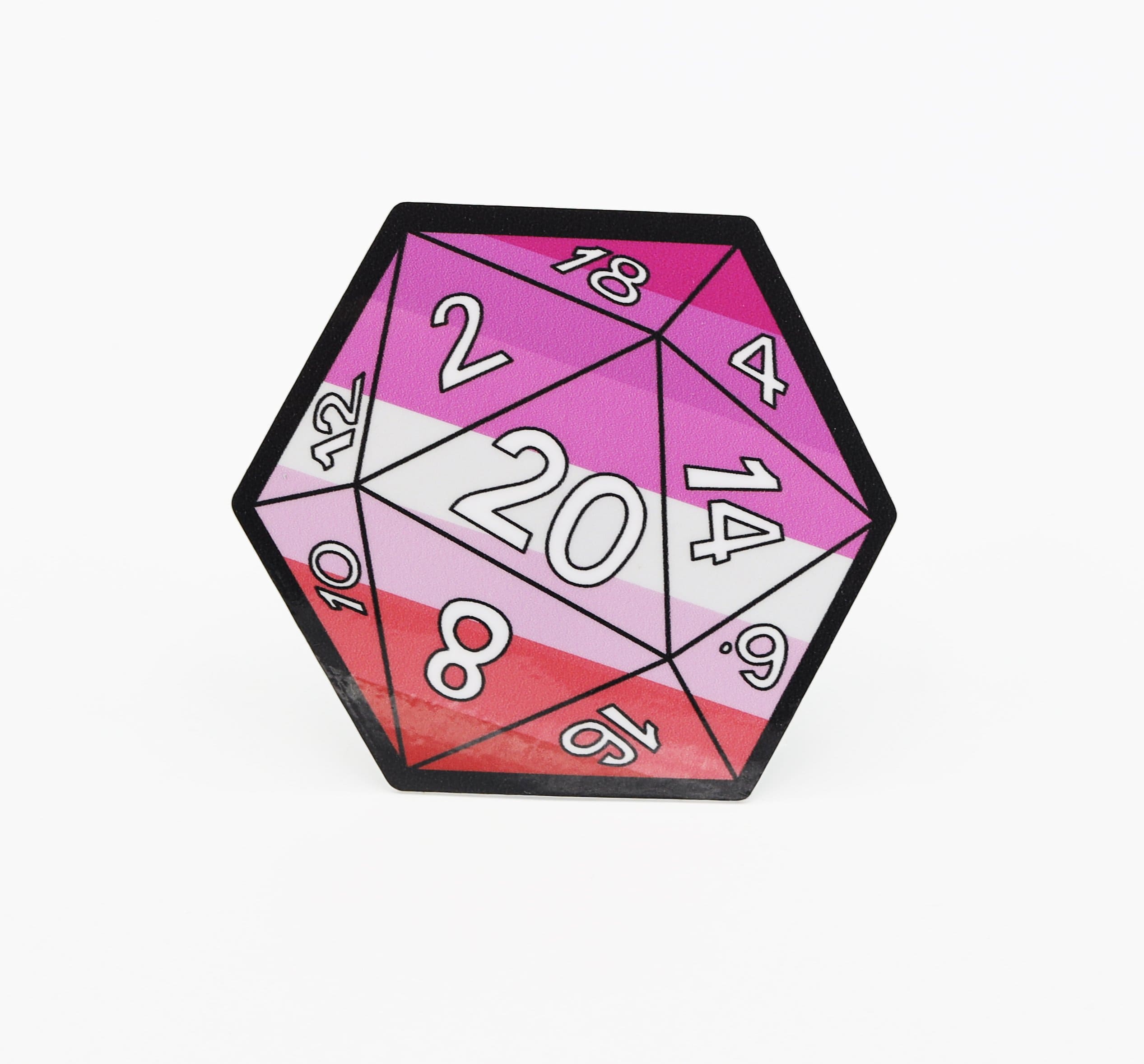 D20 Sticker: Lesbian Pride Stickers Foam Brain Games | D20 Games