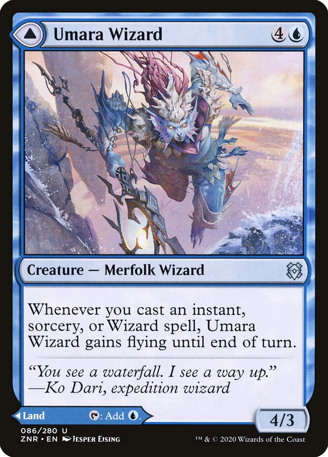 Umara Wizard // Umara Skyfalls [Zendikar Rising] | D20 Games