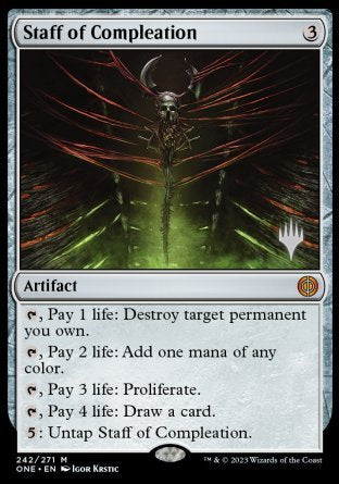 Staff of Compleation (Promo Pack) [Phyrexia: All Will Be One Promos] | D20 Games