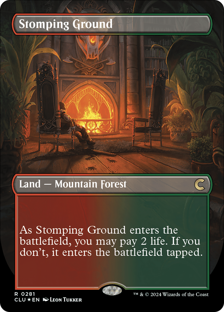 Stomping Ground (Borderless) [Ravnica: Clue Edition] | D20 Games