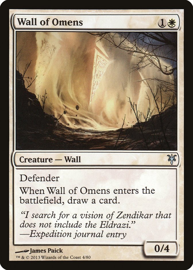 Wall of Omens [Duel Decks: Sorin vs. Tibalt] | D20 Games