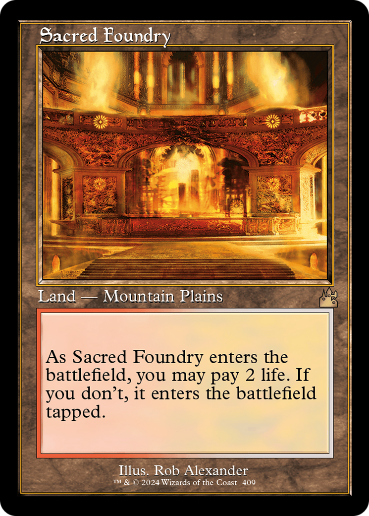 Sacred Foundry (Retro) [Ravnica Remastered] | D20 Games