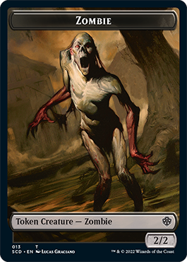 Zombie // Zombie Knight Double-Sided Token [Starter Commander Decks] | D20 Games