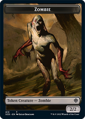 Zombie // Zombie Knight Double-Sided Token [Starter Commander Decks] | D20 Games