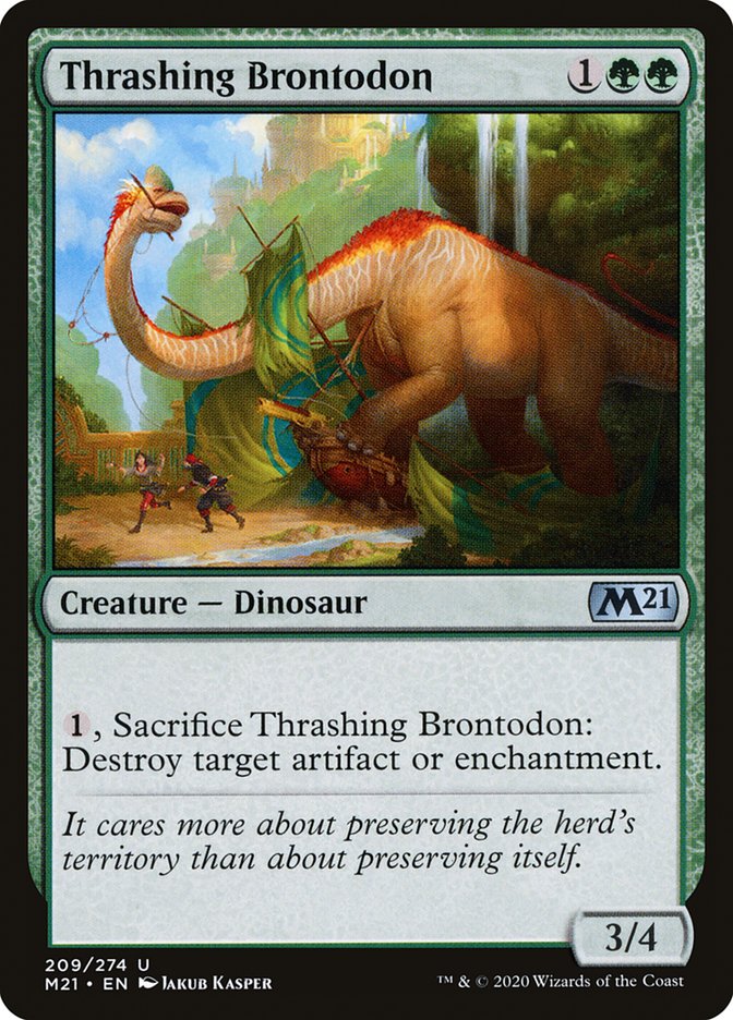 Thrashing Brontodon [Core Set 2021] | D20 Games