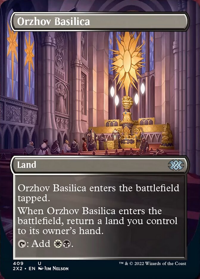 Orzhov Basilica (Borderless Alternate Art) [Double Masters 2022] | D20 Games