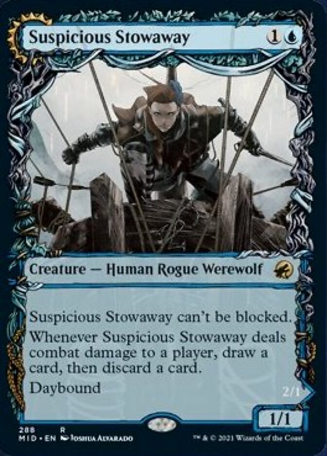 Suspicious Stowaway // Seafaring Werewolf (Showcase Equinox) [Innistrad: Midnight Hunt] | D20 Games
